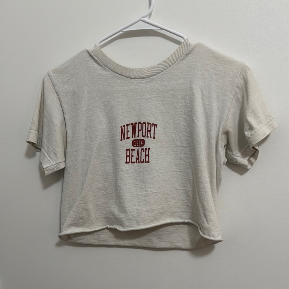Newport Beach Cream Women's Crop Top